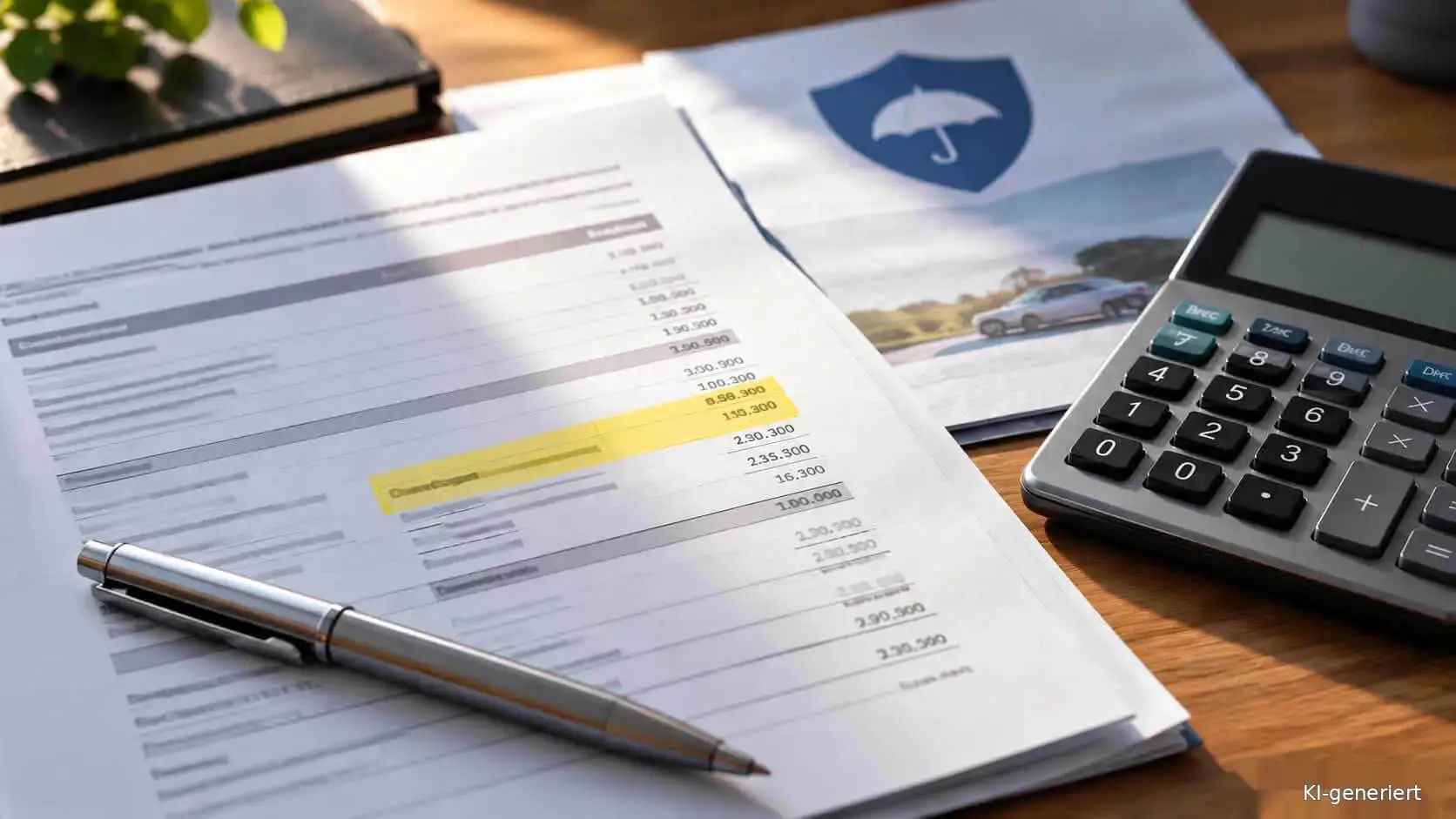 Kreditvertrag mit Restschuldversicherung und Hinweis auf mitfinanzierte Versicherungsprämie
